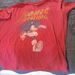 Red Sonic the Hedgehog Old Navy Shirt